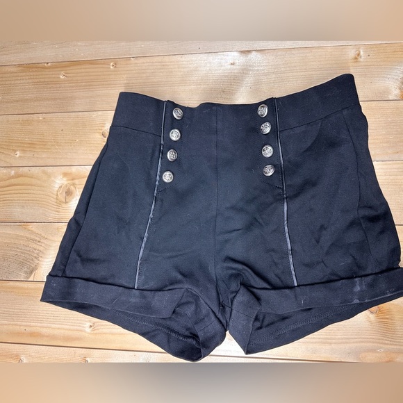 Ci Sono Pants - Ci Sono Black High Waist Women Shorts